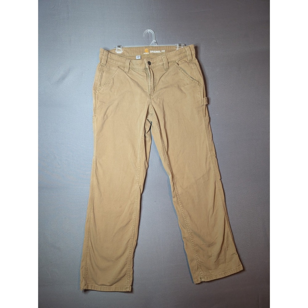 Carhartt Rugged Flex Original Fit Work Pants Womens 8S Beige Canvas 102080